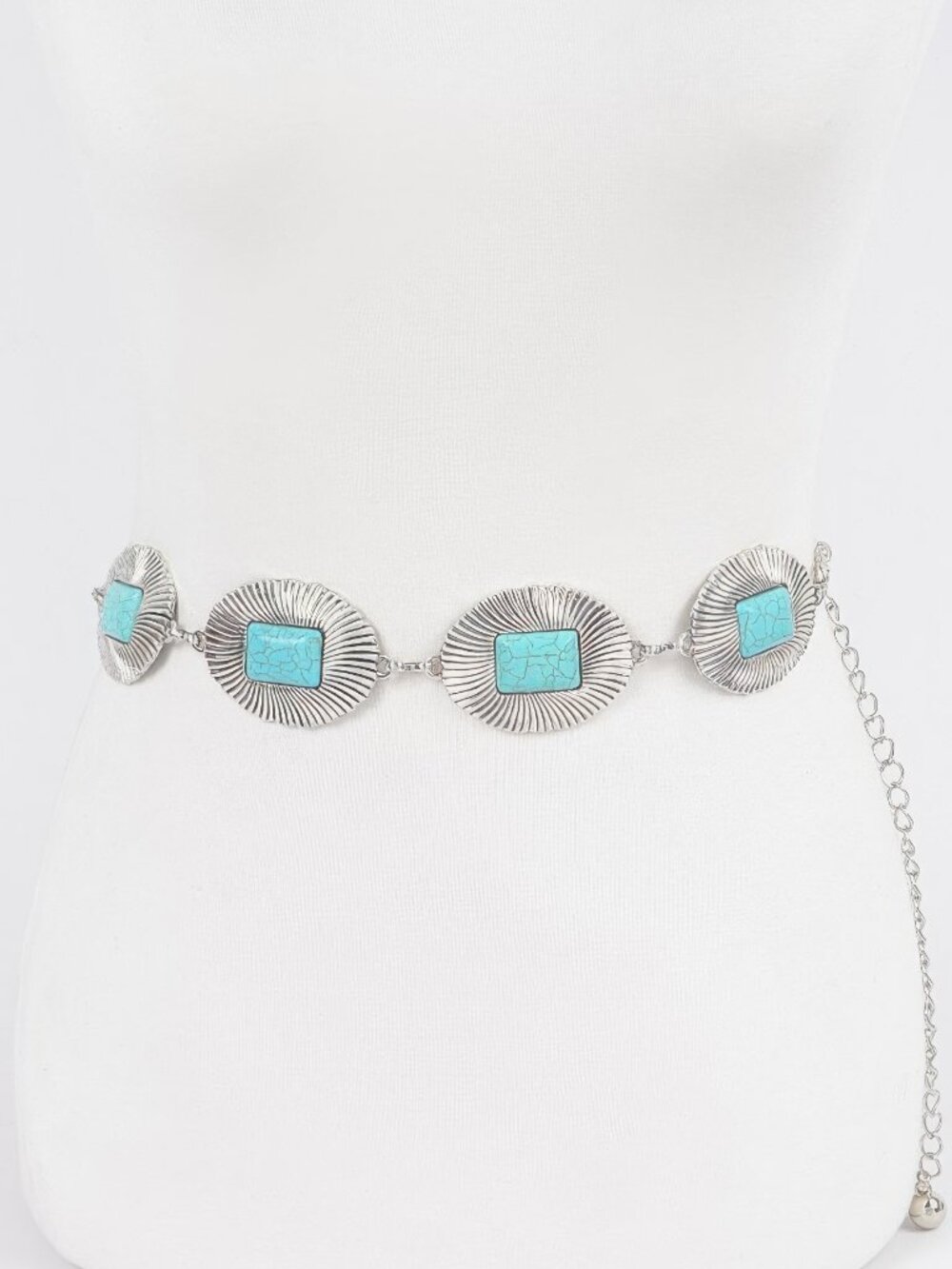 Western Style Metal Chain Belt